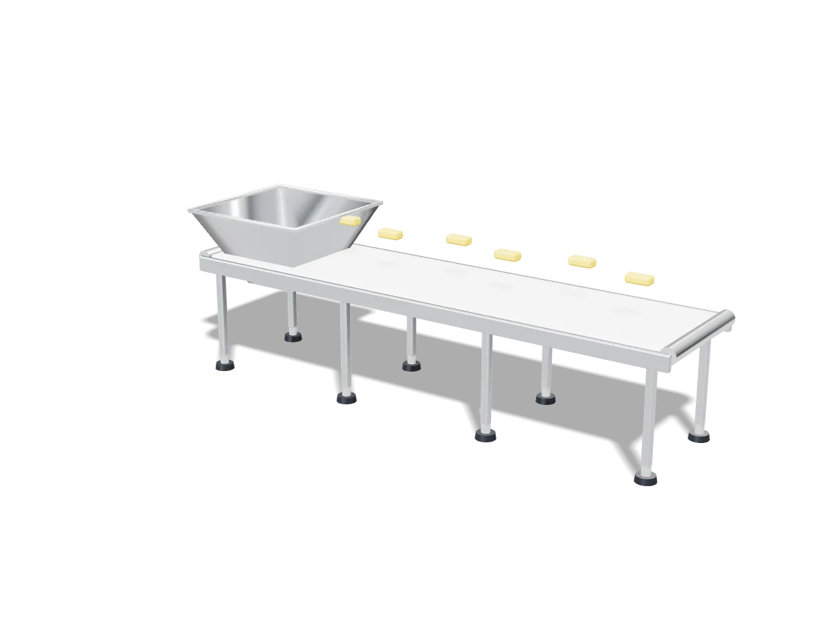 Cheese block handling conveyor