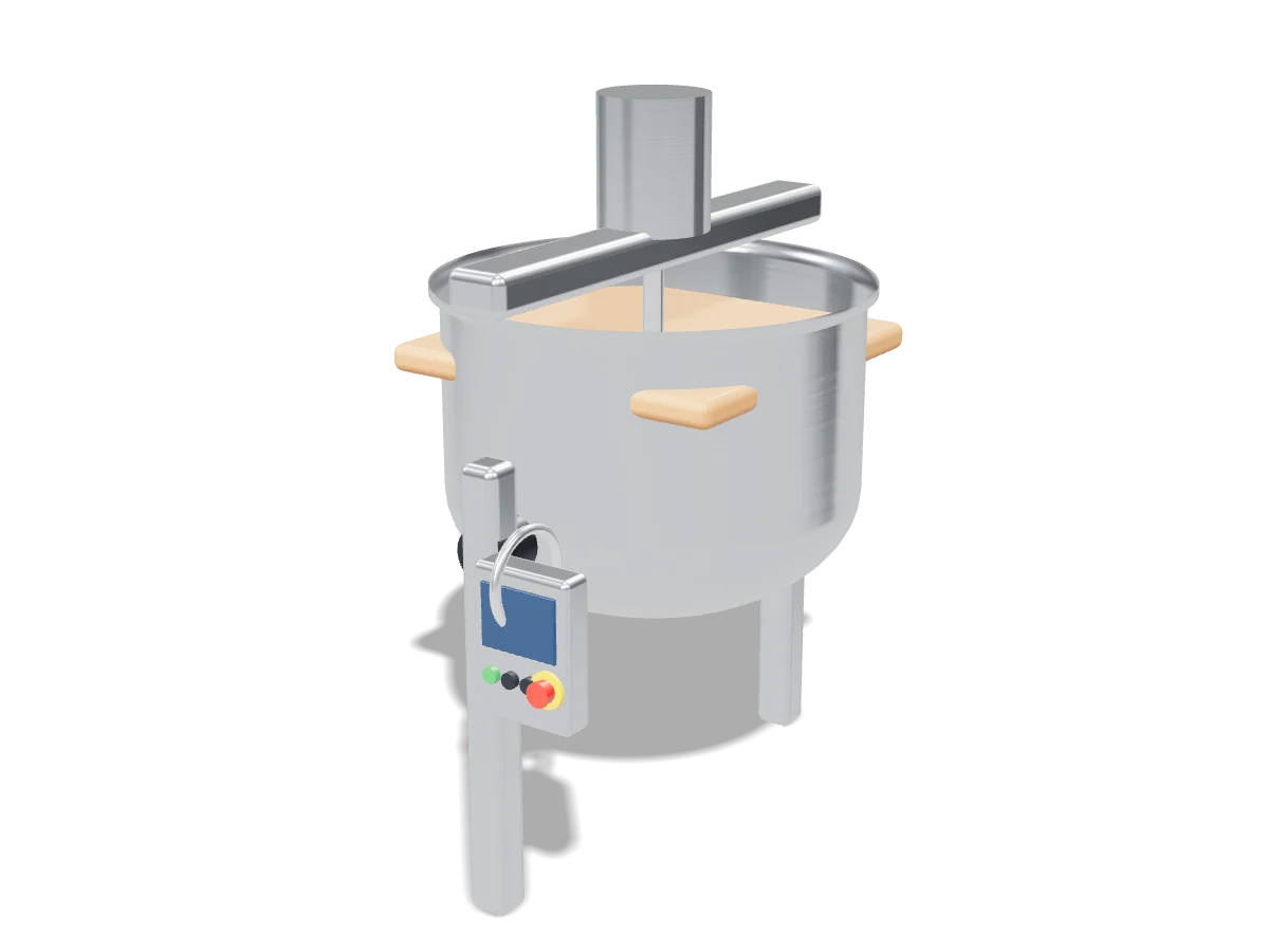 Cooking kettle with agitator