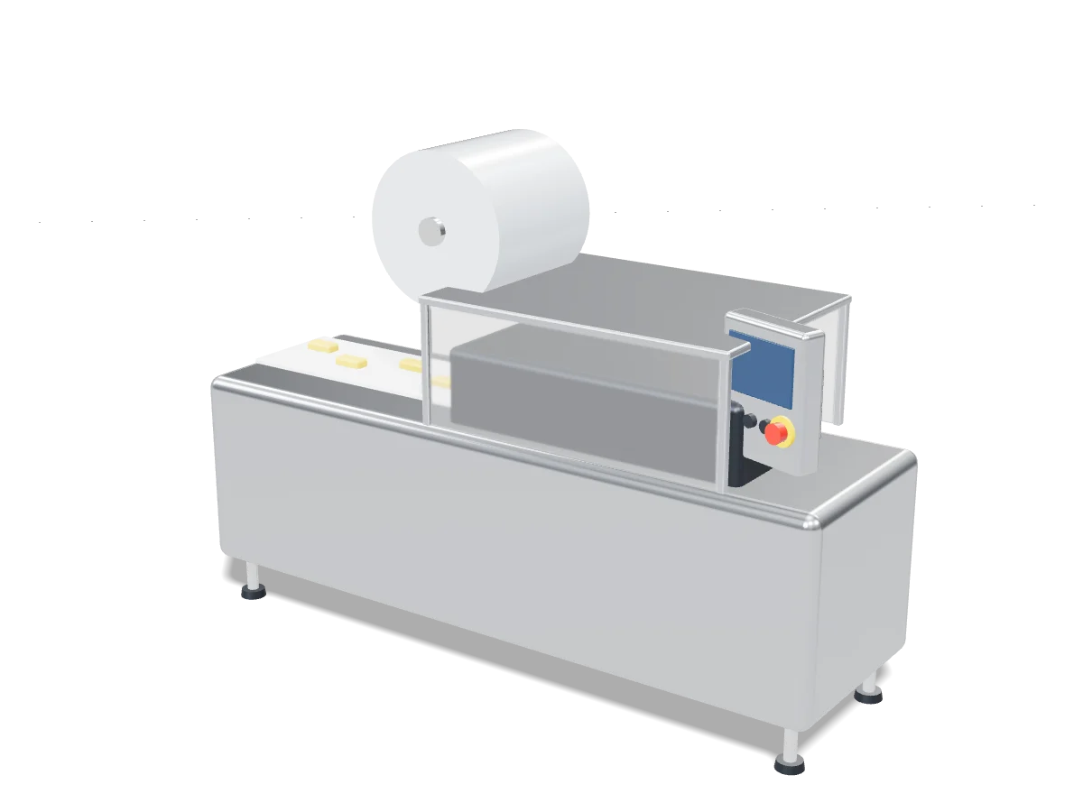 Slice wrapping & stacking machine